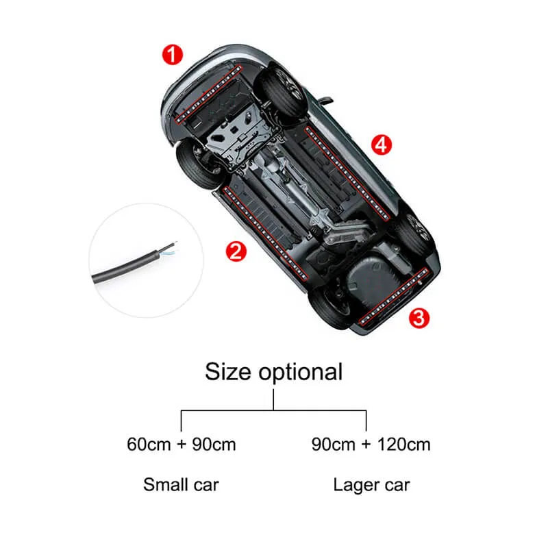 Car Underglow Neon LED Strip Lights APP/Remote Control Auto Underbody RGB Atmosphere Lamp