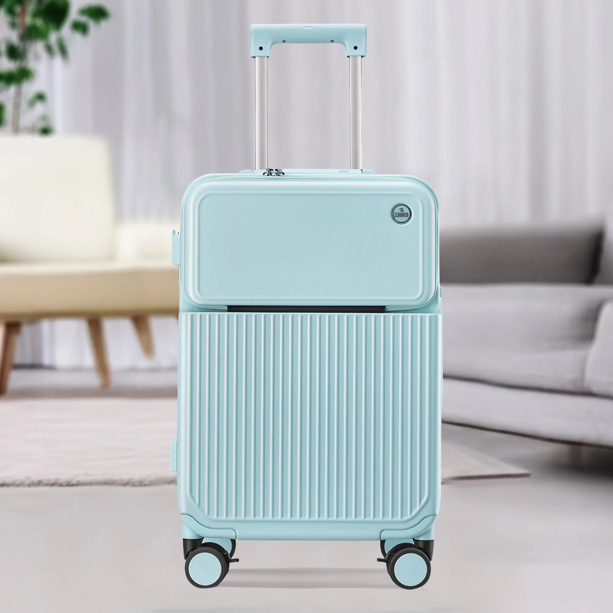 Clownfish PopStar Trolley Bag - Durable, Lightweight | 20" | 36 Litres | Blue