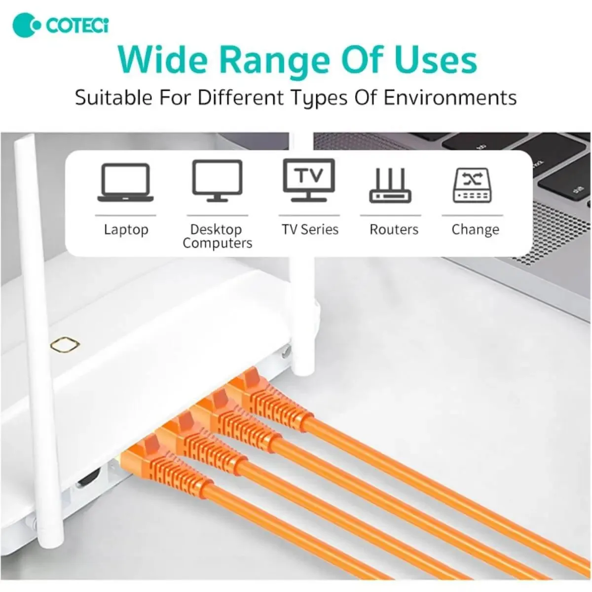 COTECi CTA 8 Class 10 Gigabit Ethernet Cable 2M - 87501