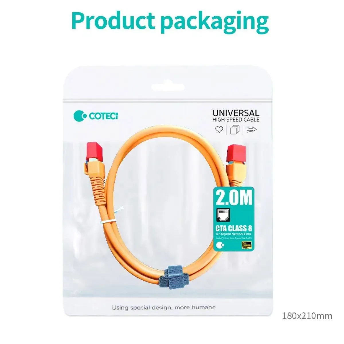 COTECi CTA 8 Class 10 Gigabit Ethernet Cable 2M - 87501