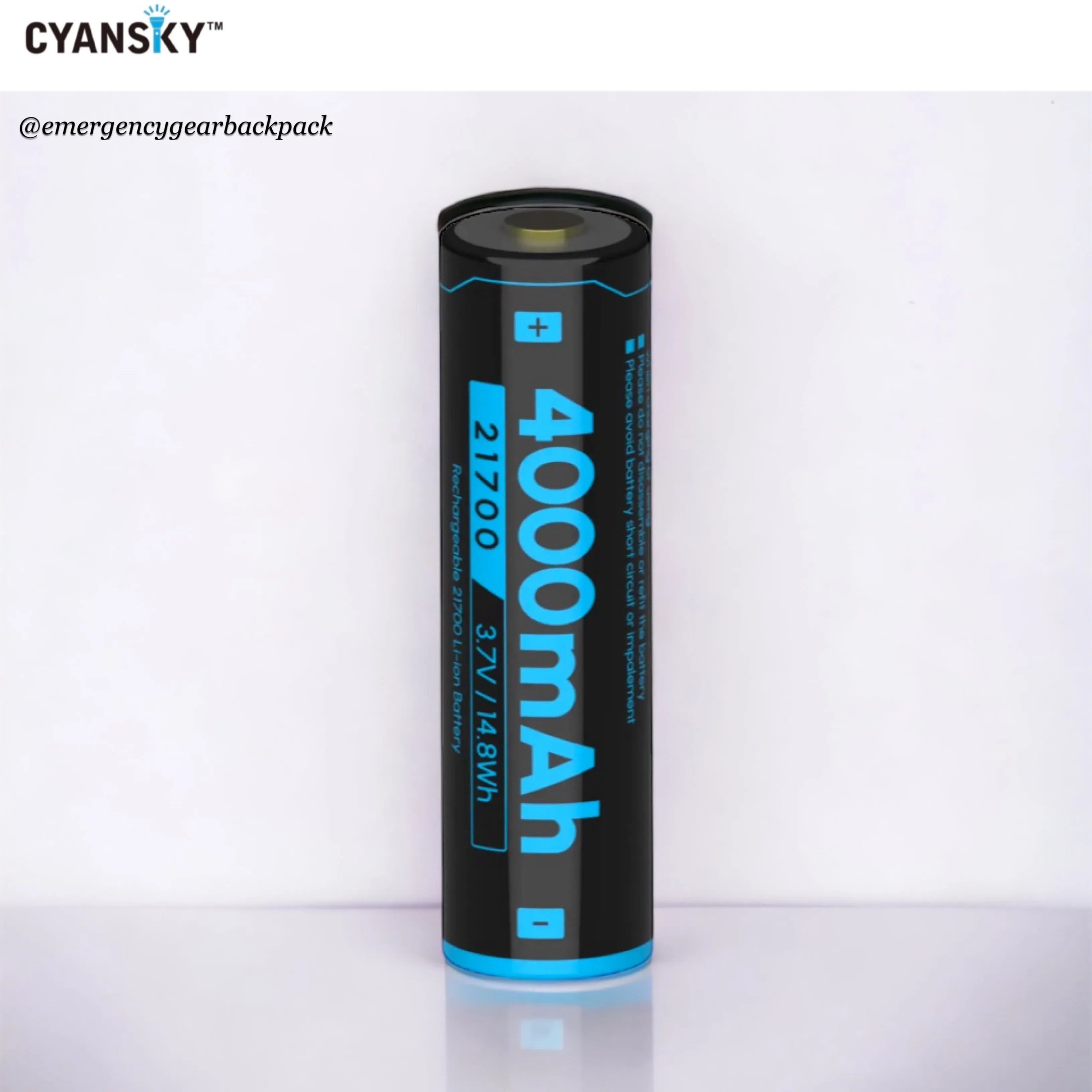 Cyansky BL2140P 21700 4000mAh 3.7V 35A High Drain Li-ion Rechargeable Battery