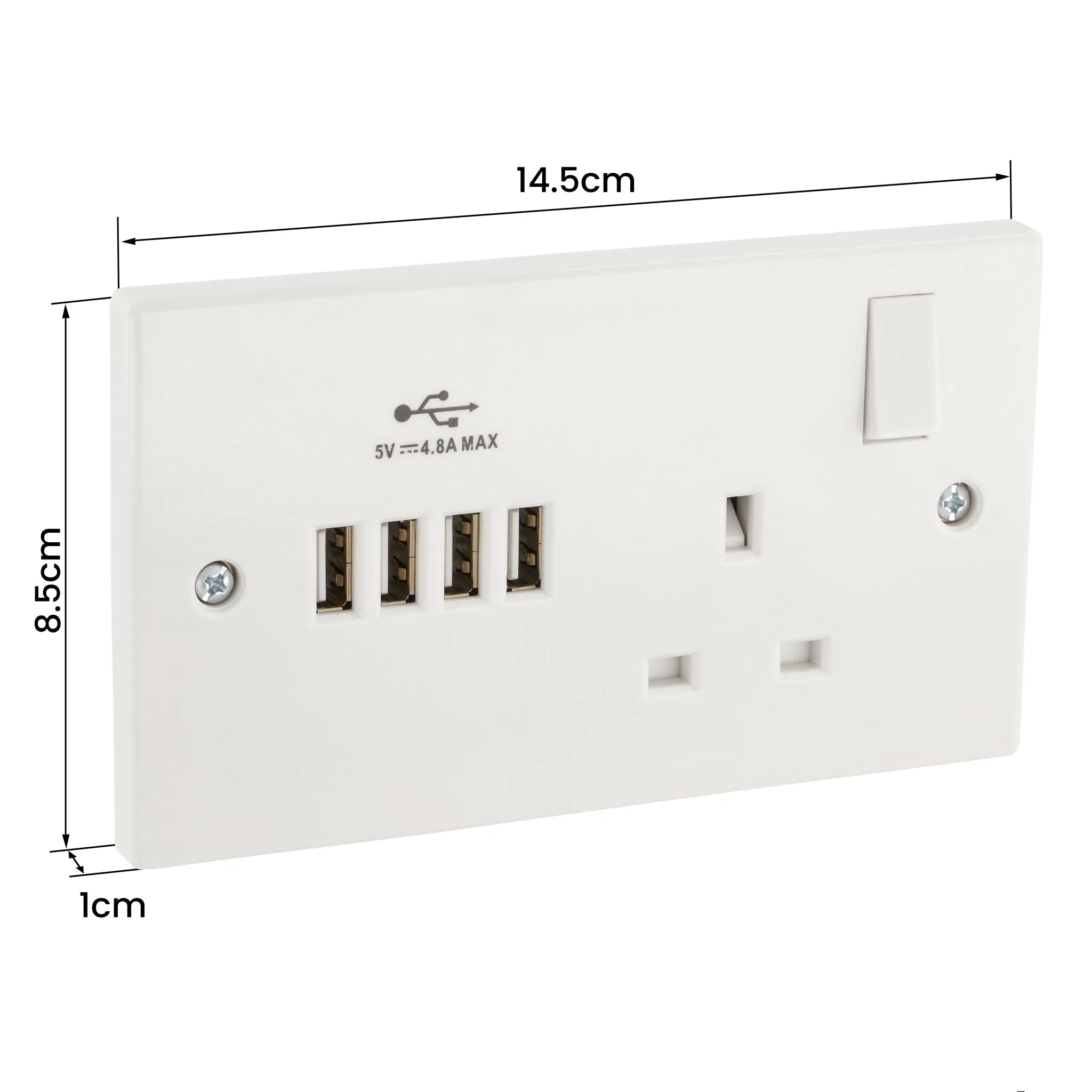 Daewoo Single Socket With 4 USB Ports