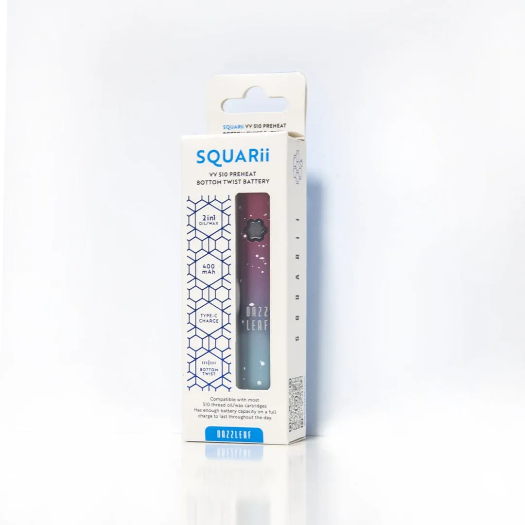 Dazzleaf SQUARii Bottom Twist VV 510 Thread Battery 400mAh - Clearance