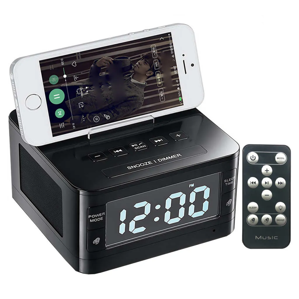 Dolphy Dock Station Dual Alarm Clock,FM Radio with LED Display DDSN0002