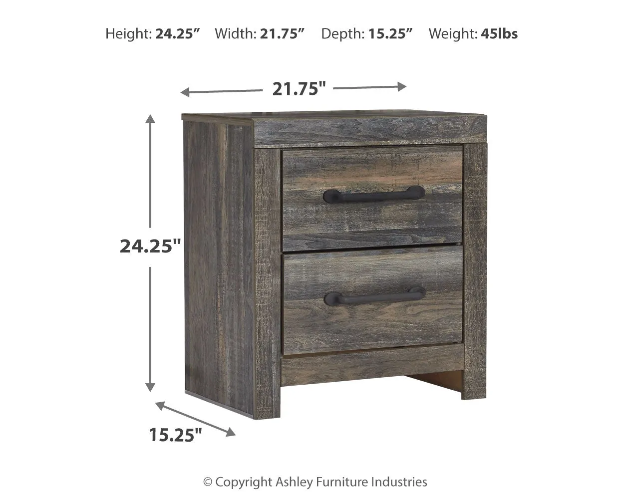 Drystan Full Panel Bed with Mirrored Dresser, Chest and Nightstand in Multi