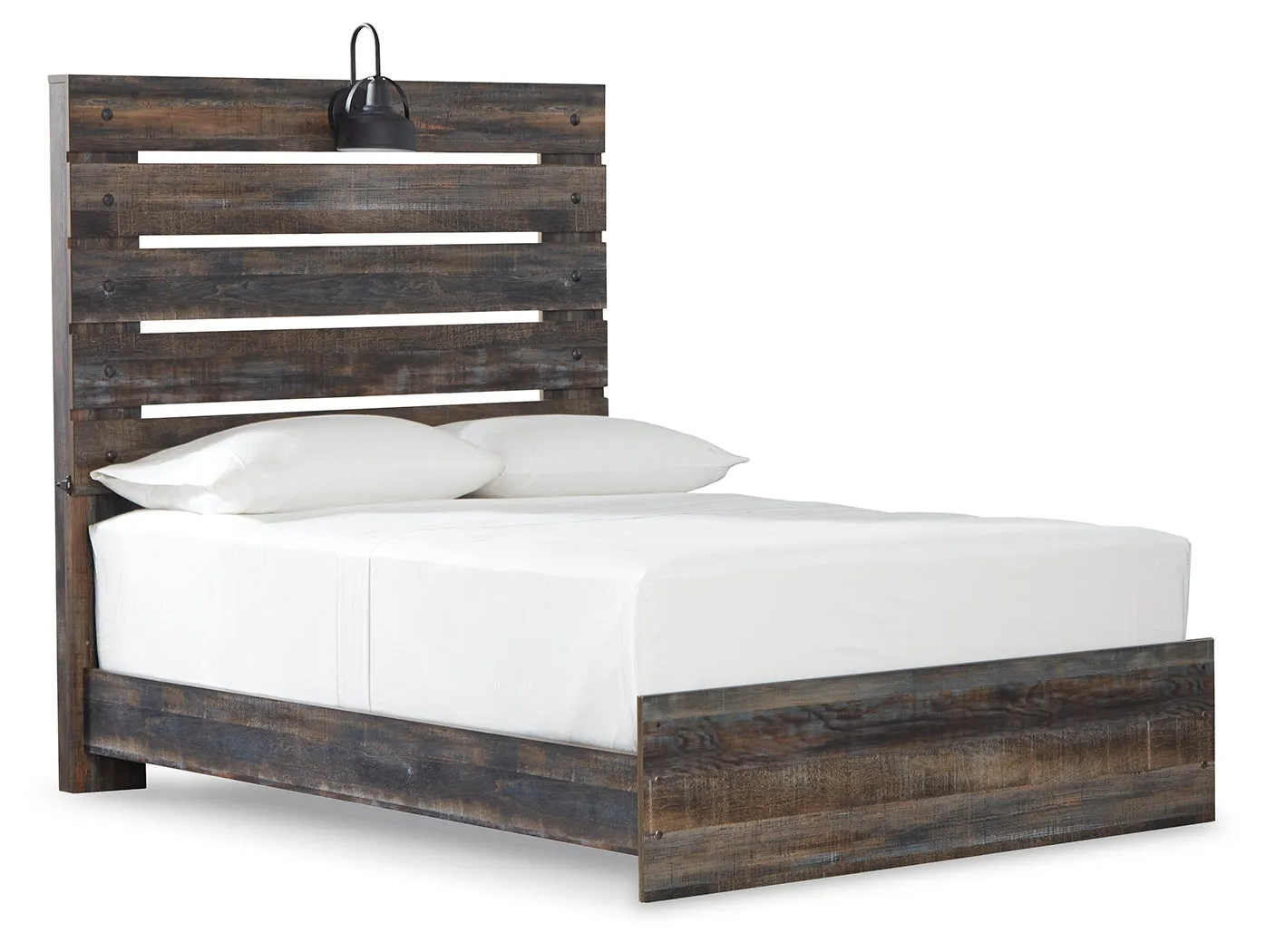 Drystan Full Panel Bed with Mirrored Dresser, Chest and Nightstand in Multi