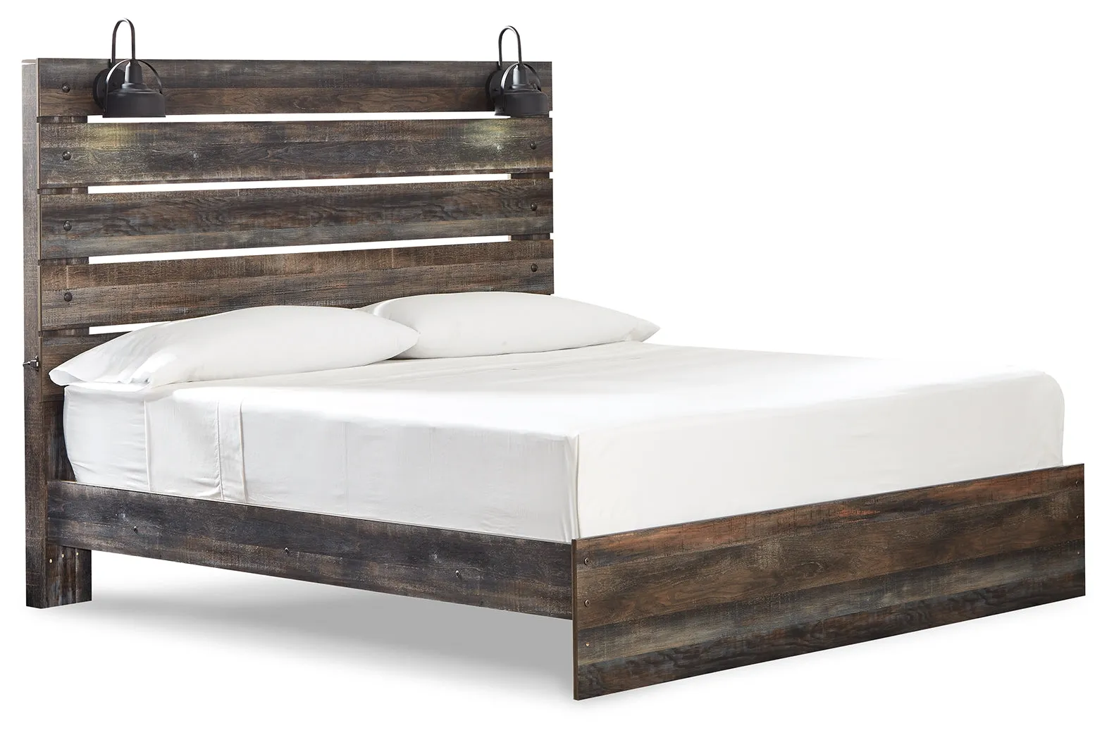 Drystan King Panel Bed with 2 Nightstands in Multi