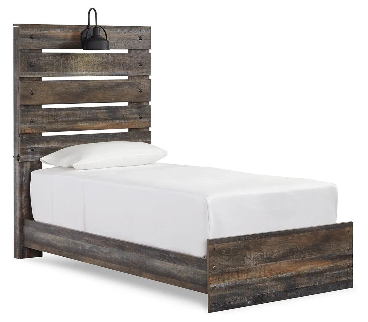 Drystan Twin Panel Bed with Nightstand in Multi