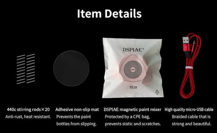 Dspiae MS-01 CHARYBDIS Magnetic Paint Shaker