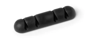 Durable CAVOLINE Cable Management 4 Desk Tidy Clips | 2 Pack | Graphite