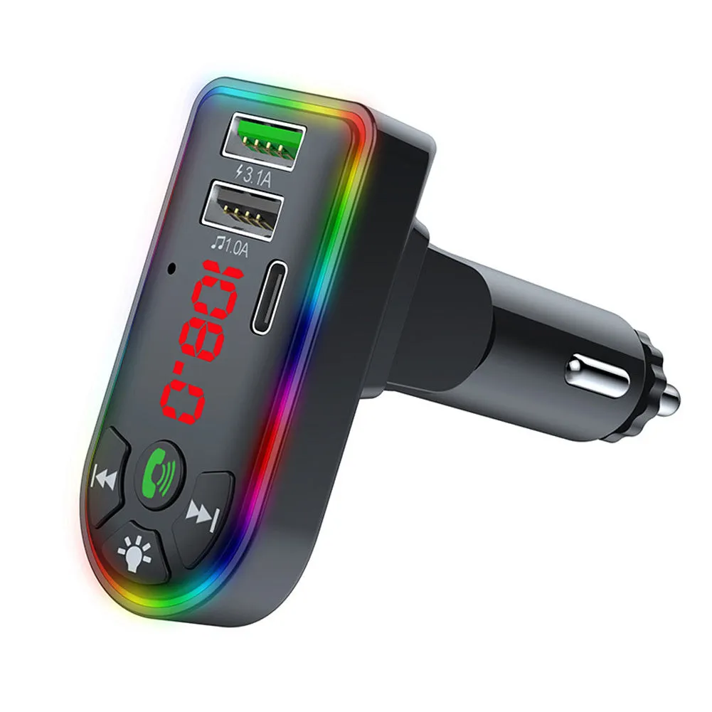 F7/f8 Car Bluetooth Fm Transmitter Hands-free Call Mp3 Player