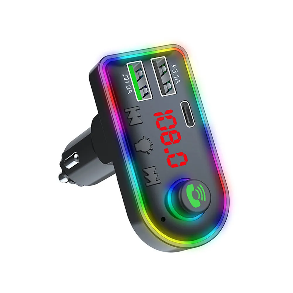 F7/f8 Car Bluetooth Fm Transmitter Hands-free Call Mp3 Player