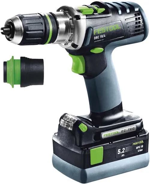 FESTOOL CORDLESS DRILLS DRC 18/4 LI 5,2 PLUS