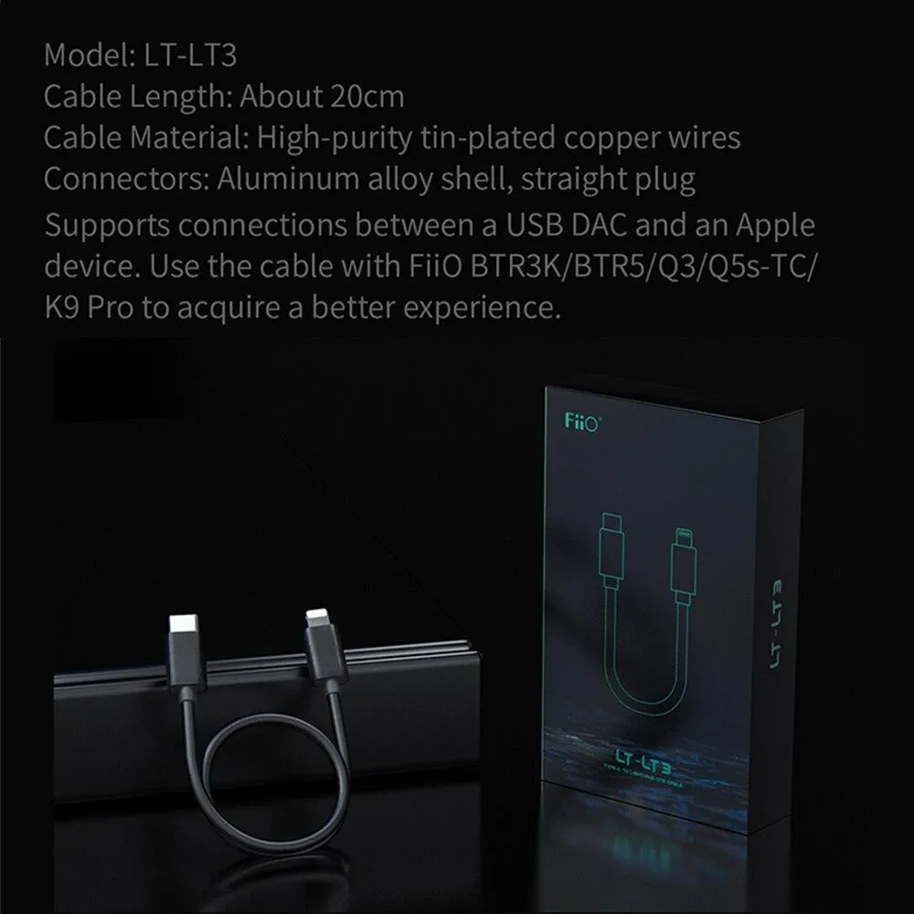 FiiO LT-LT3 Type-C To Lightning OTG Cable For iOS With BTR5