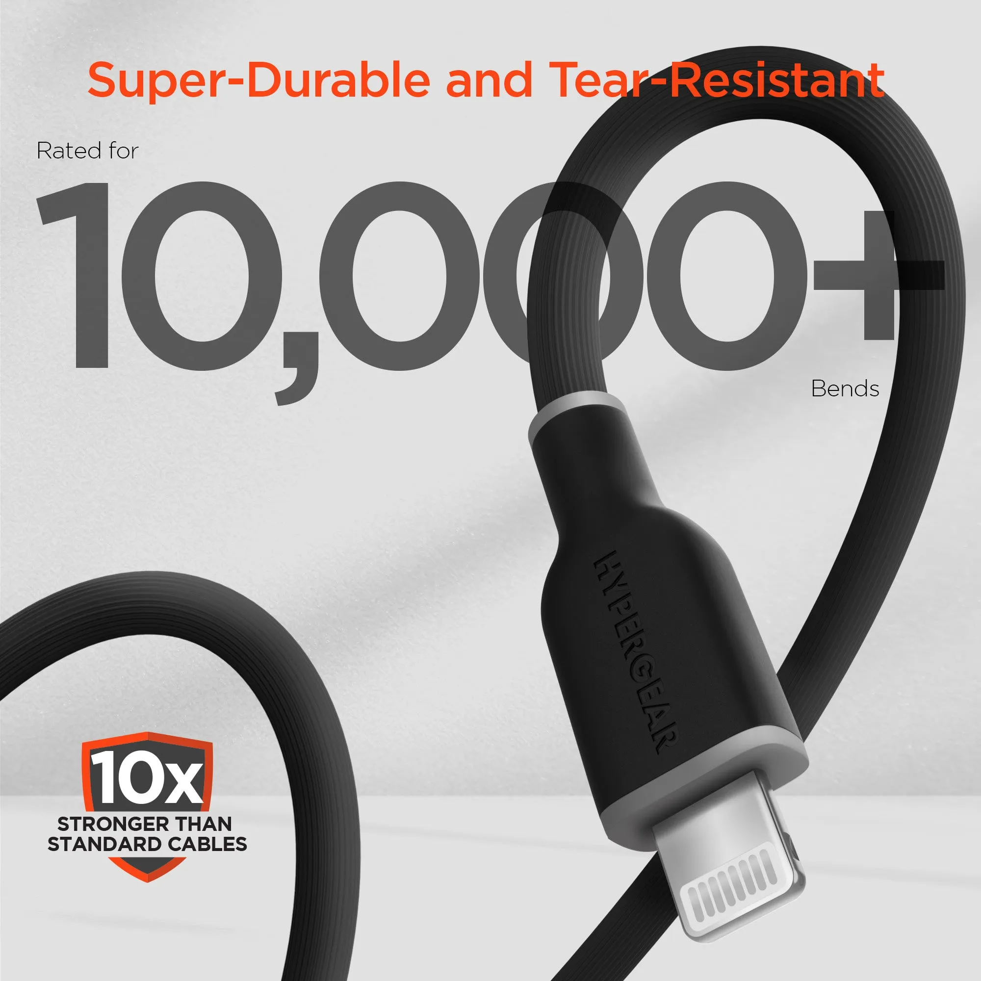 Flexi Pro USB-C to Lightning Soft-Touch Silicone Fast Charge Cable | 6ft | Black
