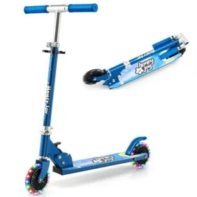 Folding Scooter 32601895 with 2 Flashing Wheels,Adjustable Height Kids Toy Kick