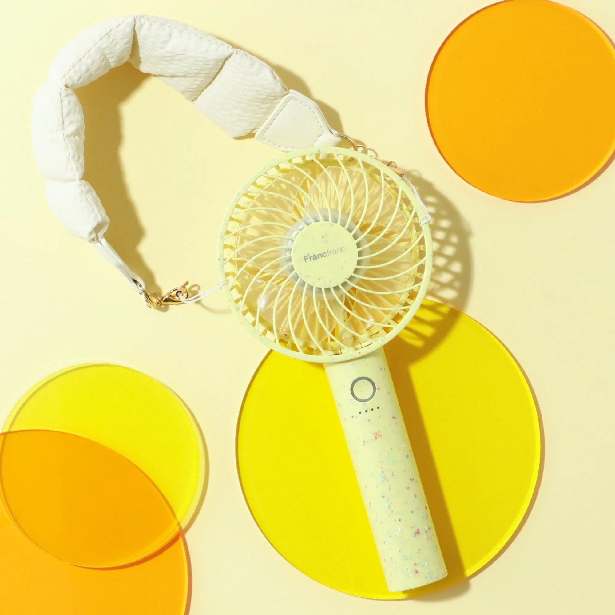 Frais Handy Fan Dot Yellow