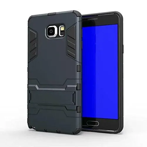 Galaxy Note 5 Case, Slim Cyber Armor [Kickstand] Hybrid Dual Layer [Shock Resistant] Case Cover for Samsung Galaxy Note 5 - Black