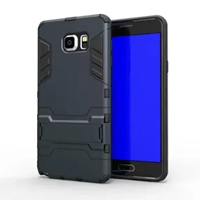 Galaxy Note 5 Case, Slim Cyber Armor [Kickstand] Hybrid Dual Layer [Shock Resistant] Case Cover for Samsung Galaxy Note 5 - Black
