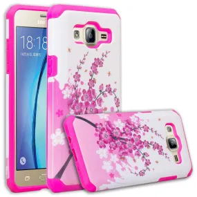 Galaxy On5 Case, Slim Hybrid [Impact/Shock Resistant] Dual Layer Case for Samsung Galaxy On5 - Cherry Blossom