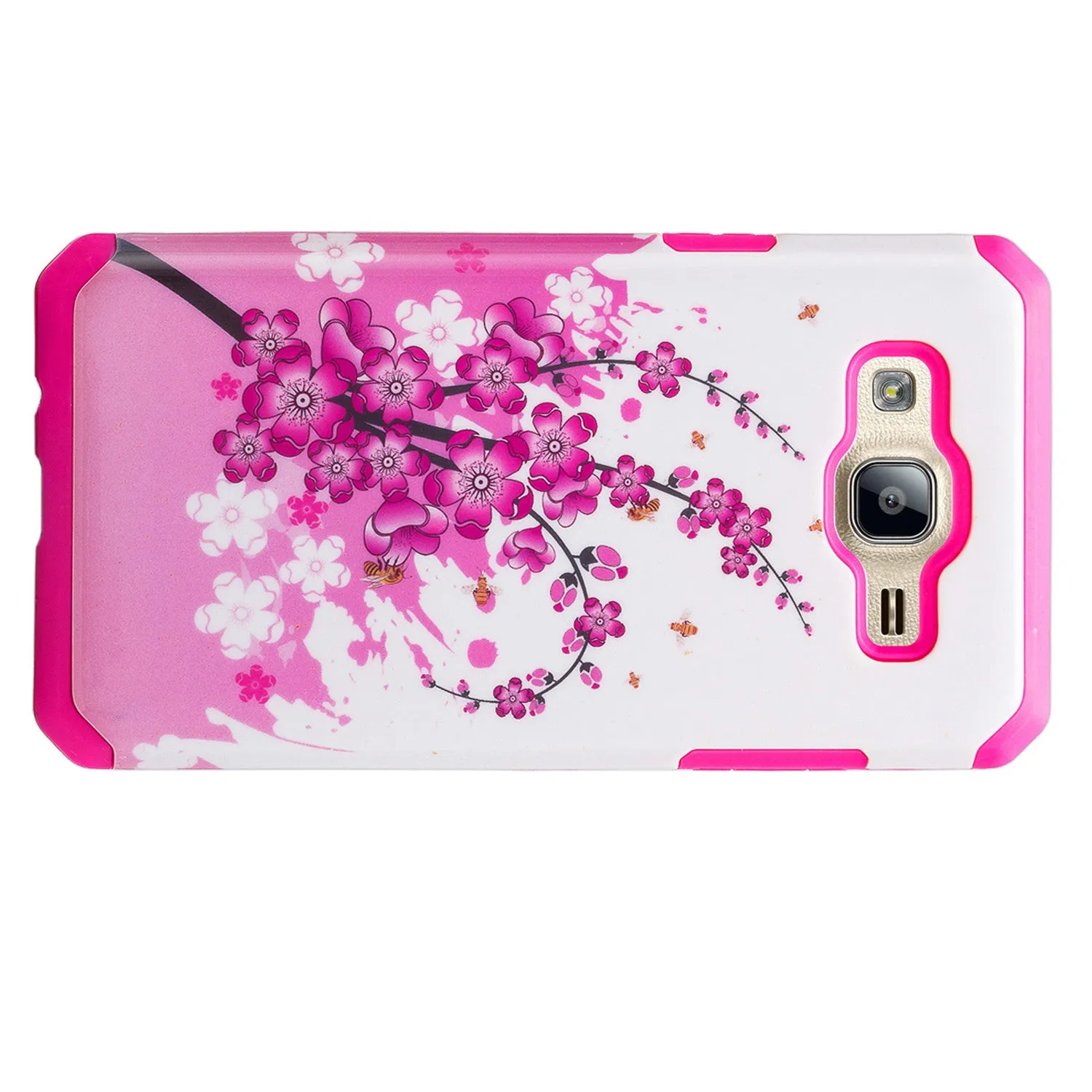 Galaxy On5 Case, Slim Hybrid [Impact/Shock Resistant] Dual Layer Case for Samsung Galaxy On5 - Cherry Blossom