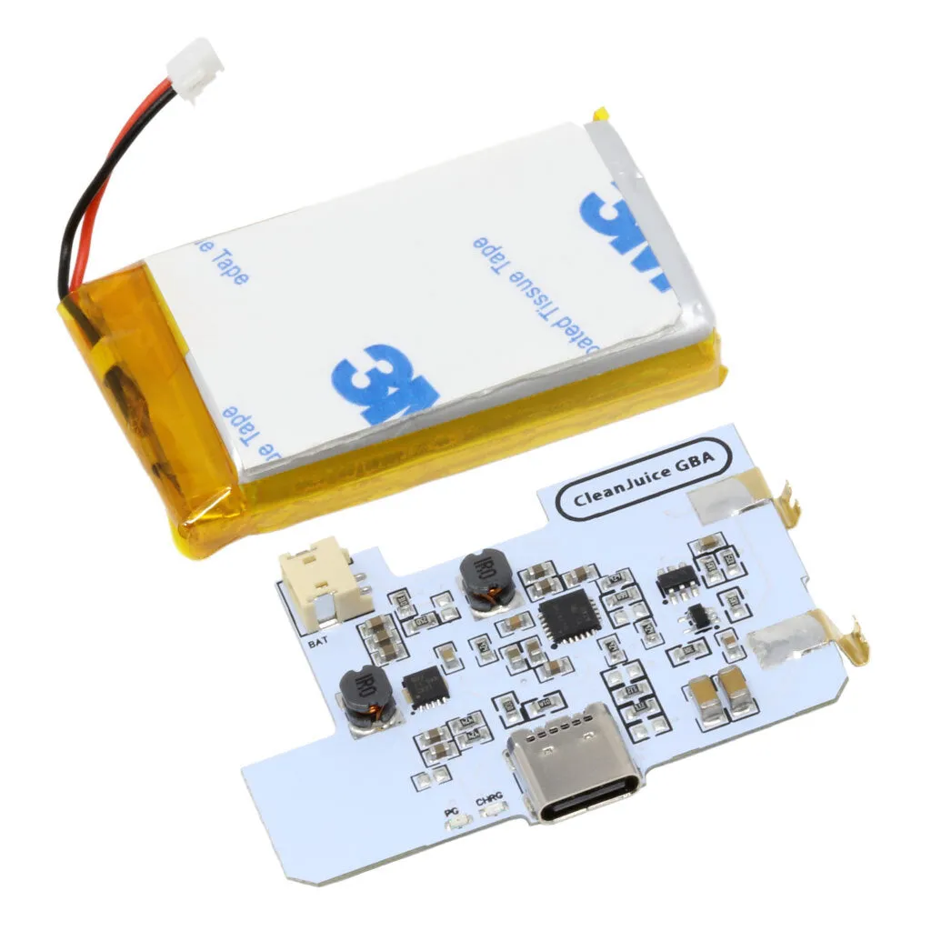 Game Boy Advance CleanJuice (V1.3) Li-Ion Rechargeable Battery Module - RetroSix