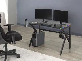 Gaming Desk & Chair Set, Green/Black