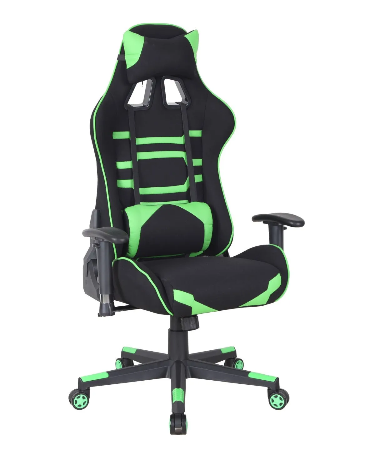 Gaming Desk & Chair Set, Green/Black