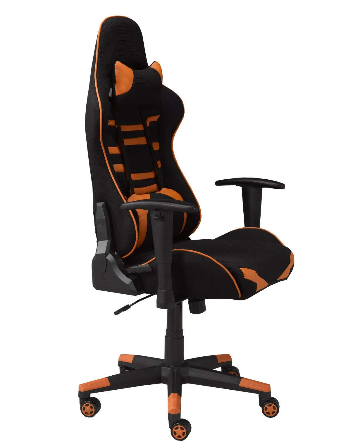 Gaming Desk & Chair Set, Orange/Black