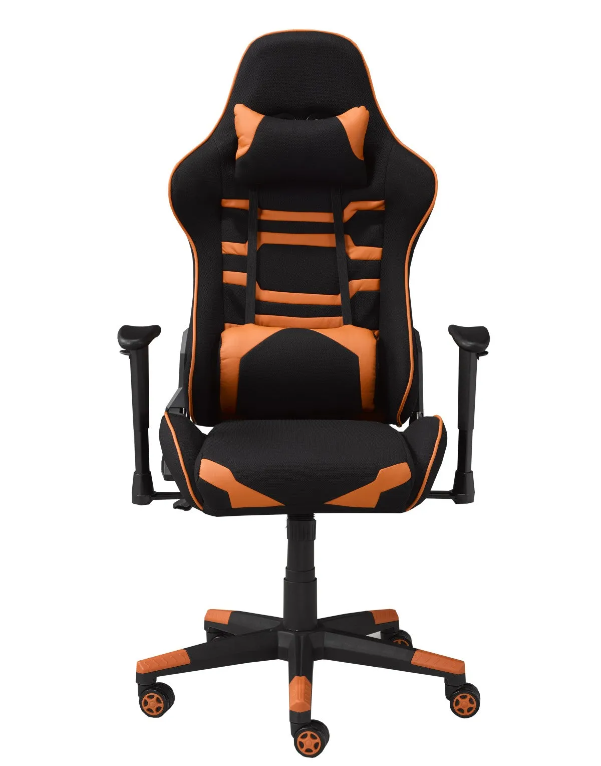 Gaming Desk & Chair Set, Orange/Black