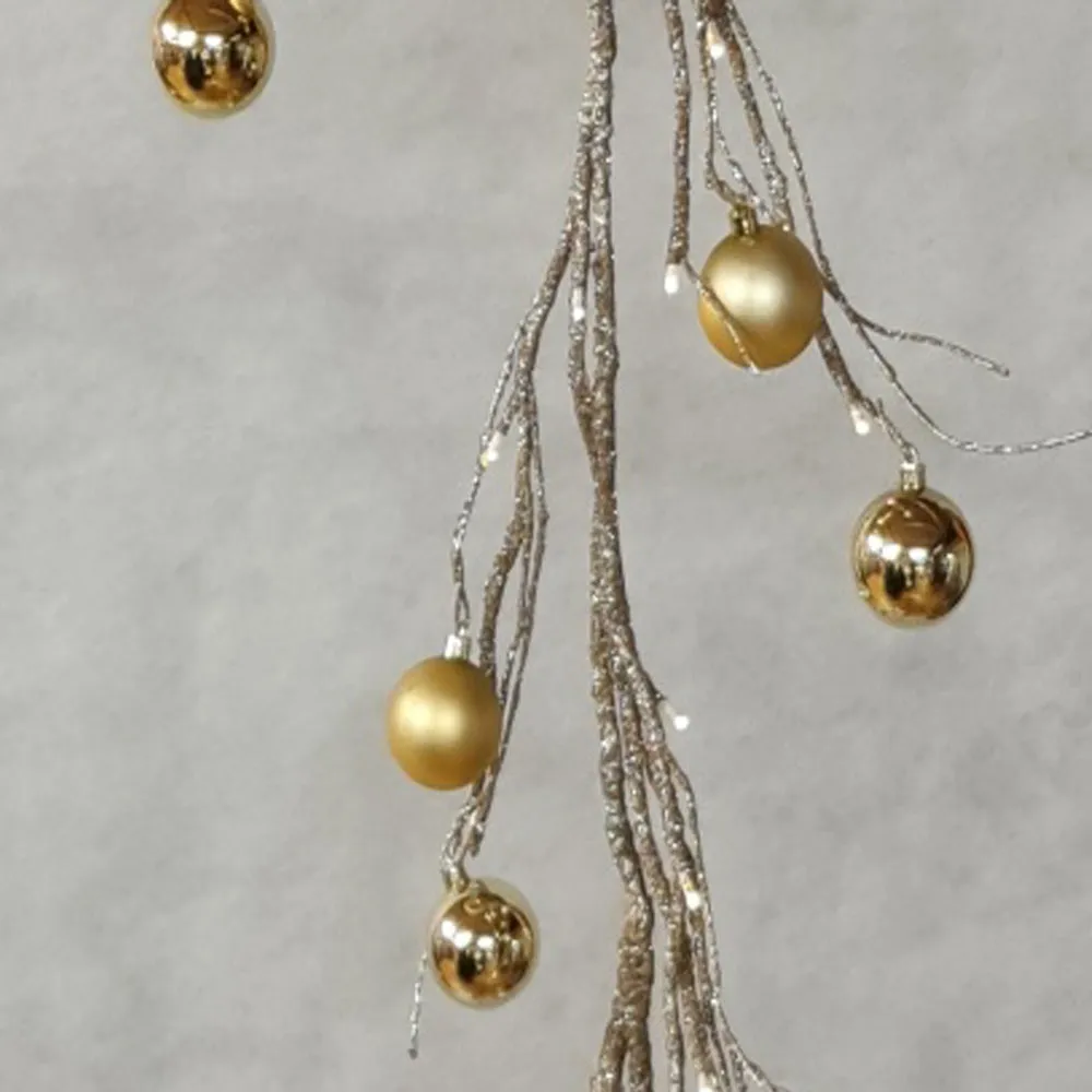 Gold bauble garland
