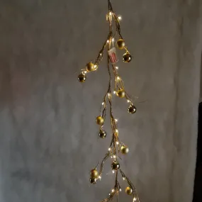Gold bauble garland