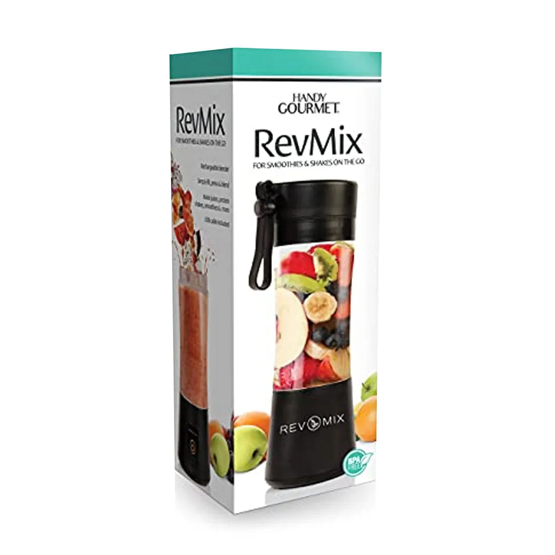 Handy Gourmet RevMix for Smoothies & Shakes On The Go (Black)