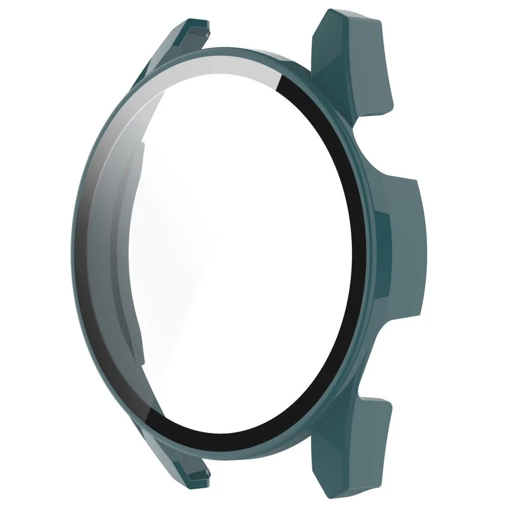 Huawei Watch GT 3 (46mm) TPU frame   tempered glass screen protector - Dark Green