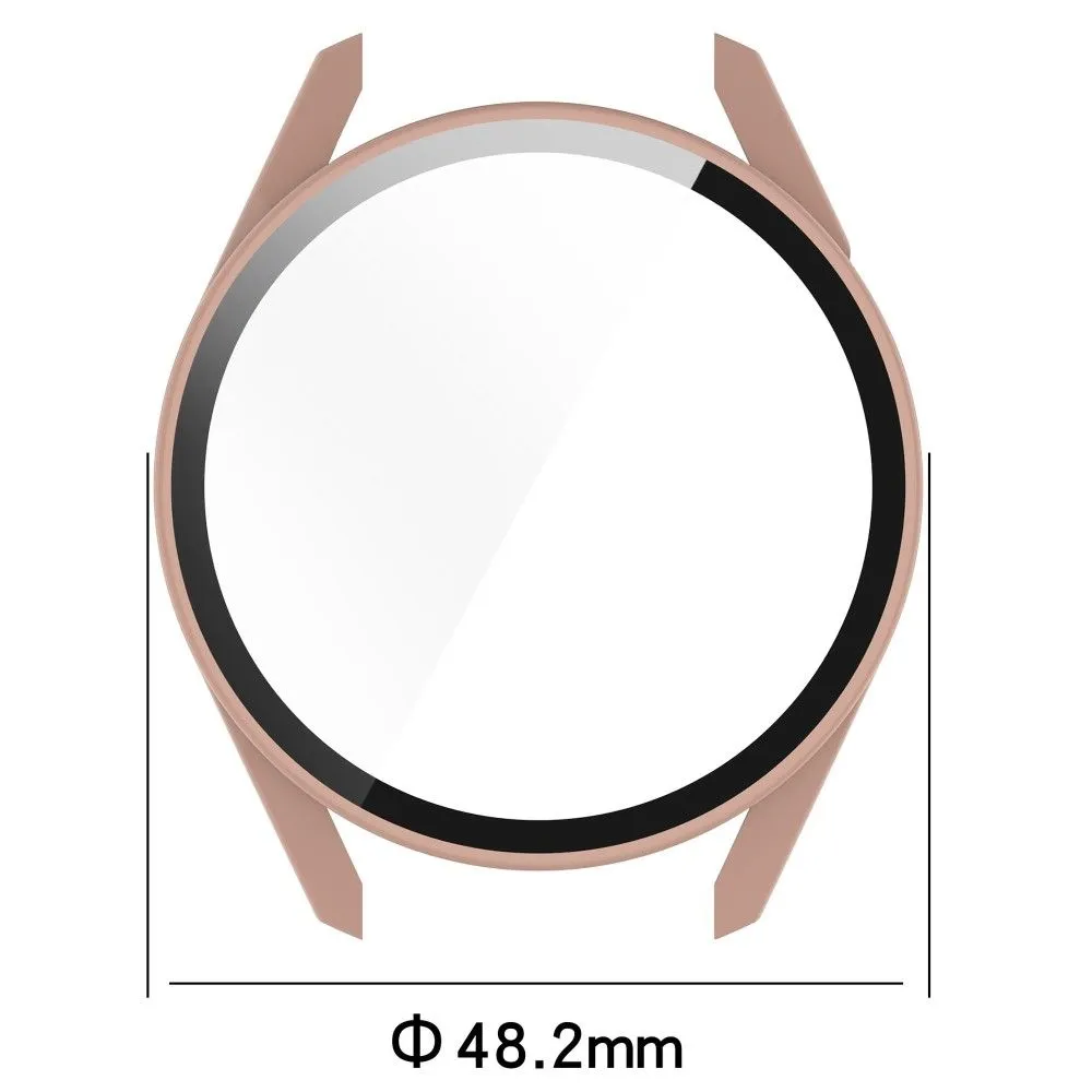 Huawei Watch GT 3 (46mm) TPU frame   tempered glass screen protector - Dark Green
