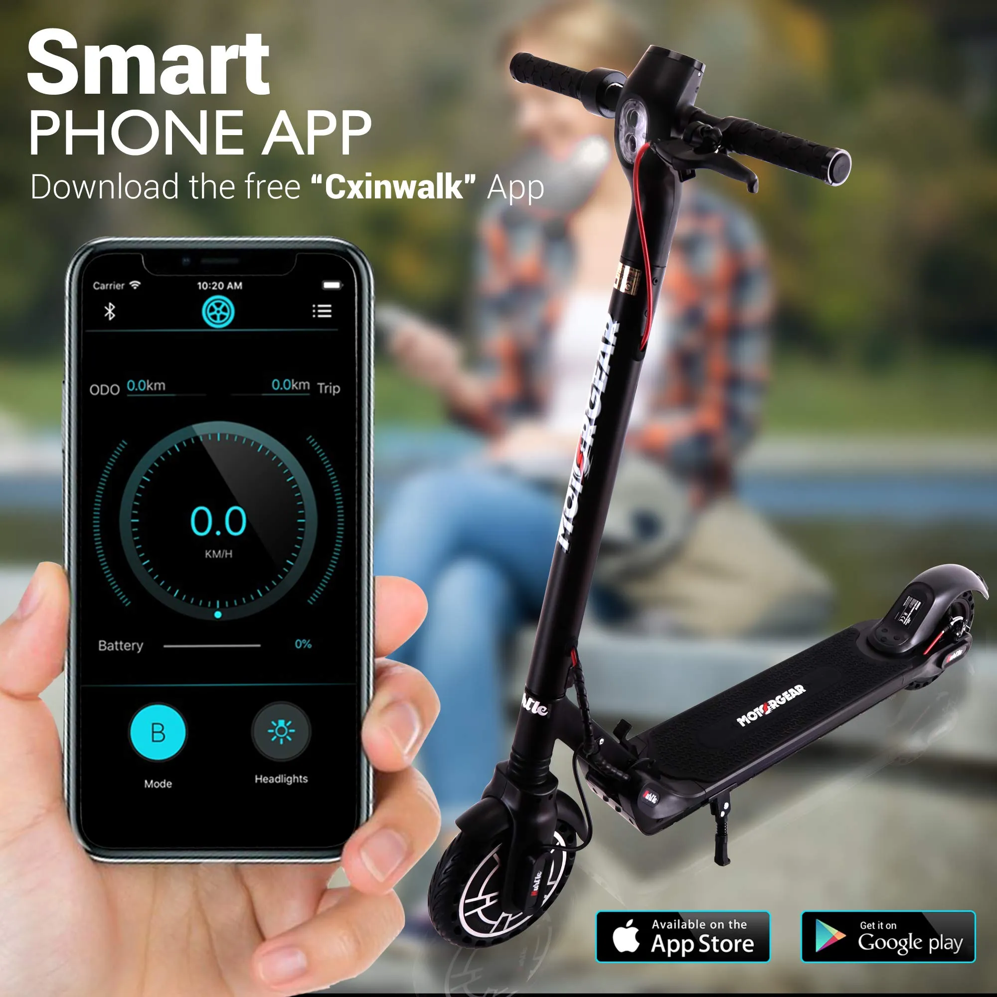 Hurtle Folding Electric Scooter for Adults-300W Brushless Motor Foldable Commuter Scooter w/8.5 Inch Pneumatic Tires,3 Speed Up to 19MPH,18 Miles,Disc Brake&ABS,for Adult&Kids-Hurtle HURES18-M5, Black