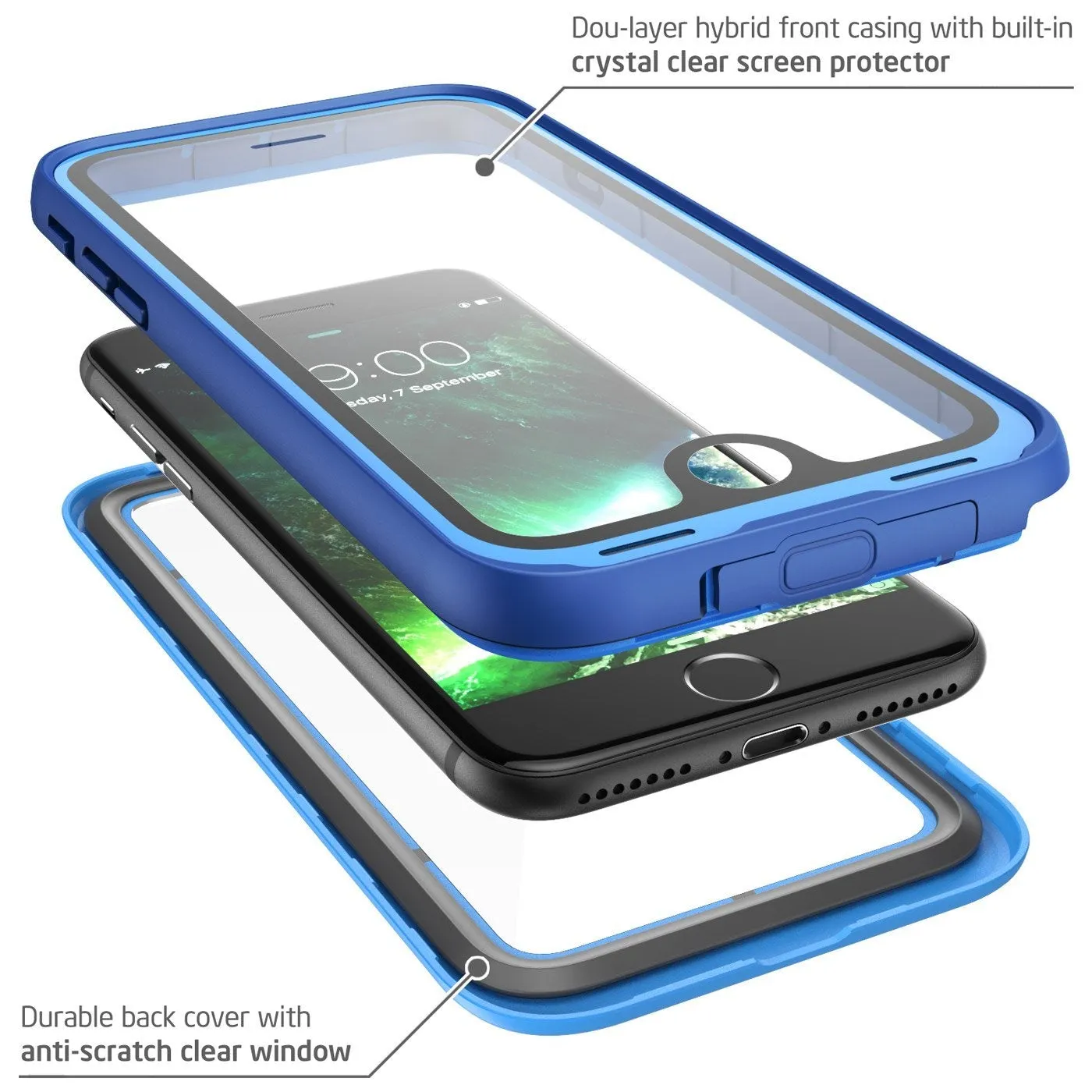 iPhone 8 Plus | 7 Plus Aegis Waterproof Case-Blue