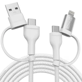 JuiceCord 4-in-1 - 60W Charging Cable (4FT) with USB-A, USB-C, and Lightning JuiceCord 4-in-1 - 60W Charging Cable (4FT) with USB-A, USB-C, and Lightning