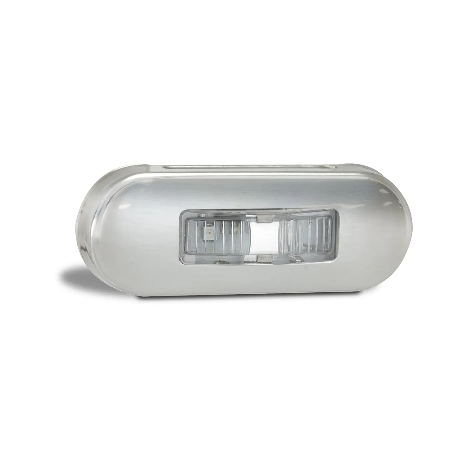 LED Autolamps 86ARM LED Amber/Red Side Marker Lamp with Clear Lens and Coloured LEDs - Brushed Steel Bezel