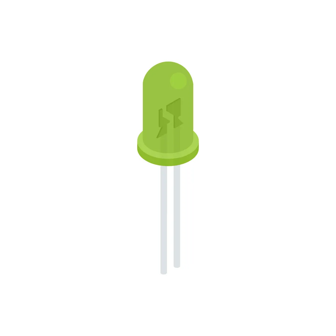 LED Diffused 3MM / 5MM - Red, Green, Yellow