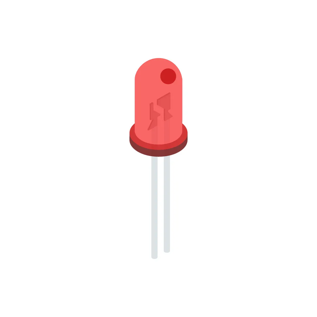 LED Diffused 3MM / 5MM - Red, Green, Yellow