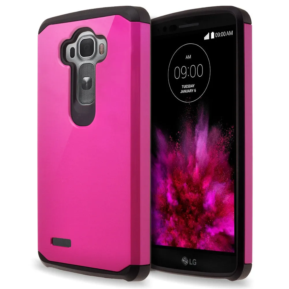 LG G4 Case, Slim Hybrid [Shock/Impact] Absorption Dual Layer Case - Hot Pink