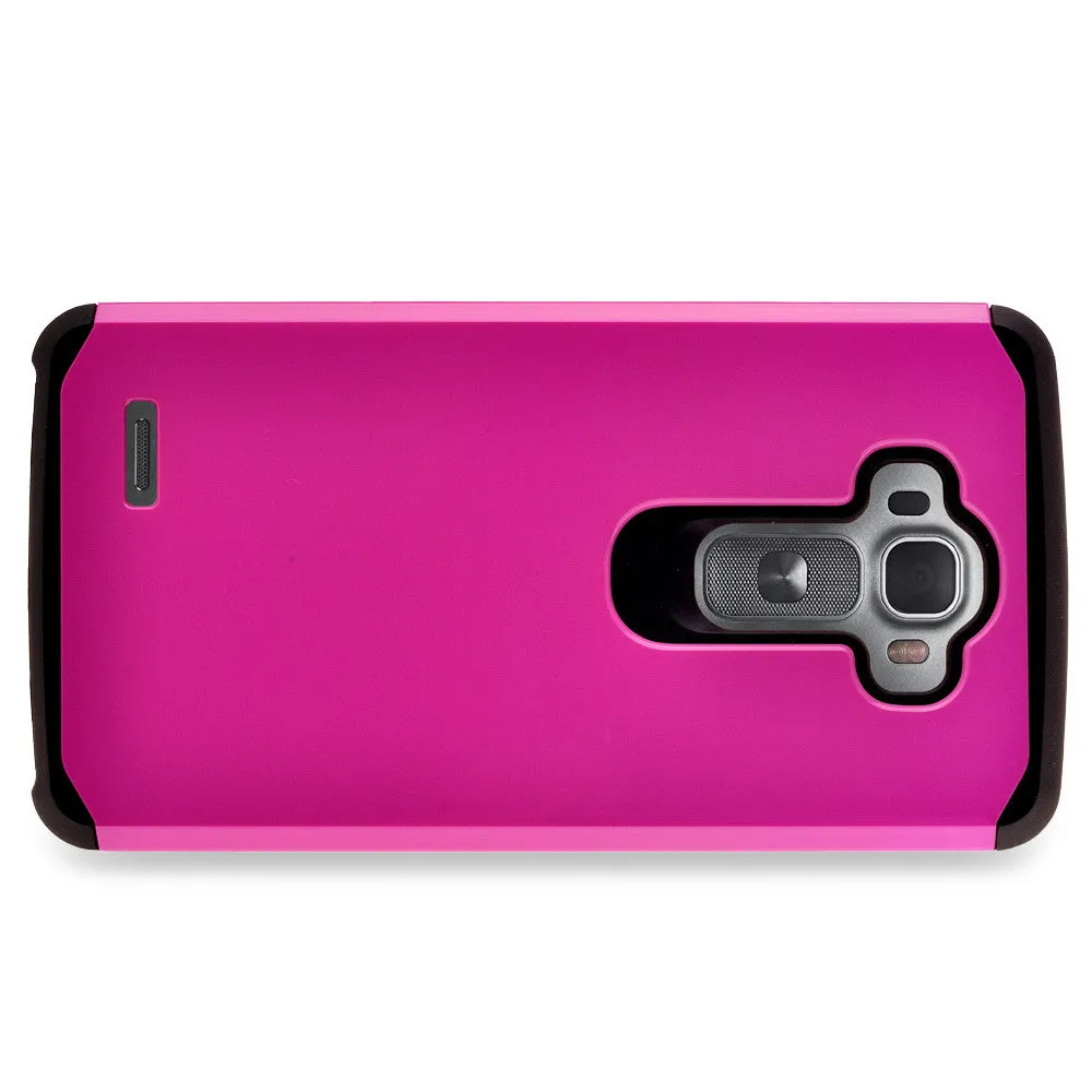 LG G4 Case, Slim Hybrid [Shock/Impact] Absorption Dual Layer Case - Hot Pink