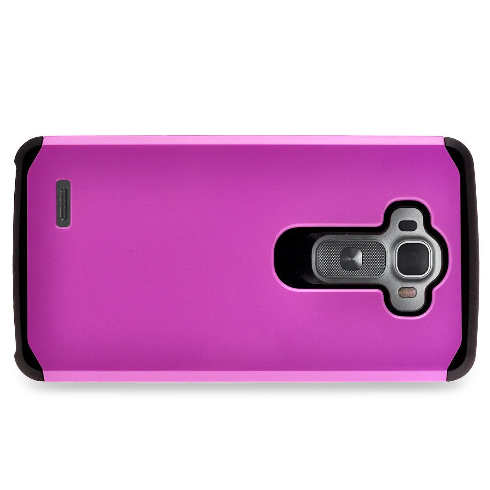 LG G4 Case, Slim Hybrid [Shock/Impact] Absorption Dual Layer Case - Purple