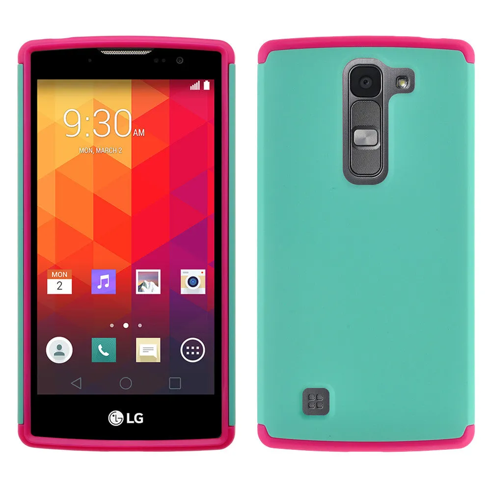LG Volt2 Case,  LG LS751 Case , SlimHybrid Dual Layer Armor[Impact/Shock Resistant] Case for LG Volt2 - Teal/Hot Pink