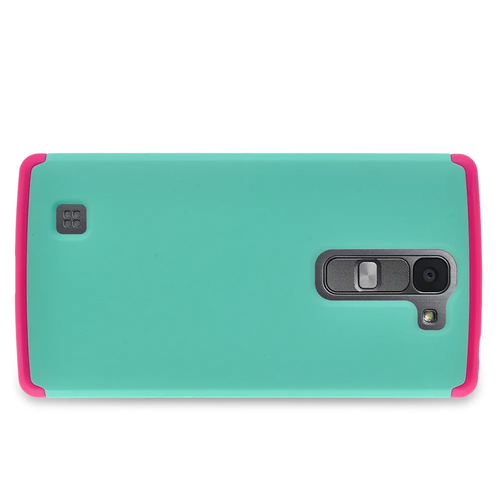 LG Volt2 Case,  LG LS751 Case , SlimHybrid Dual Layer Armor[Impact/Shock Resistant] Case for LG Volt2 - Teal/Hot Pink