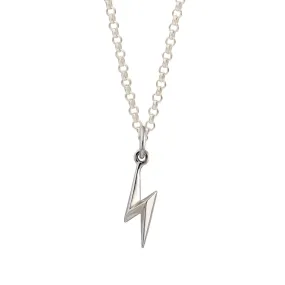 Lightning Bolt Necklace, Standard Length - Silver - SPCNSBOLT-1