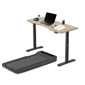 LSG Nimbus Walking Pad Treadmill   ErgoDesk Automatic Standing Desk 1500mm (Oak)
