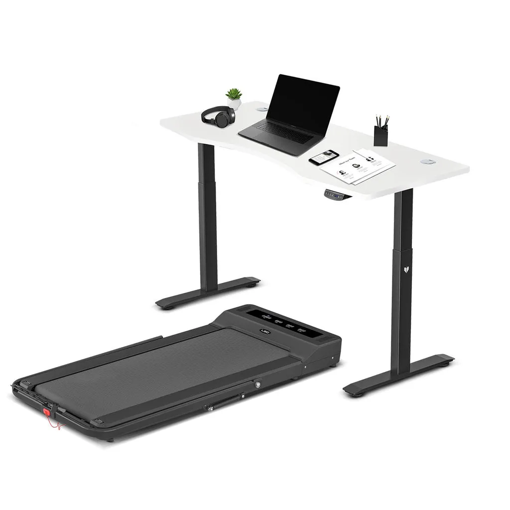 LSG Walking Pad Treadmill with Standing Desk 1500mm (White)