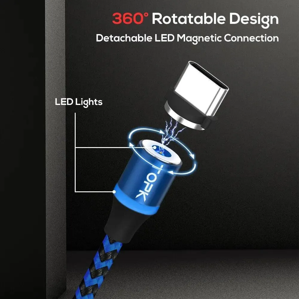 Magnetic Charger: Versatile Cable with LED for All Gadgets
